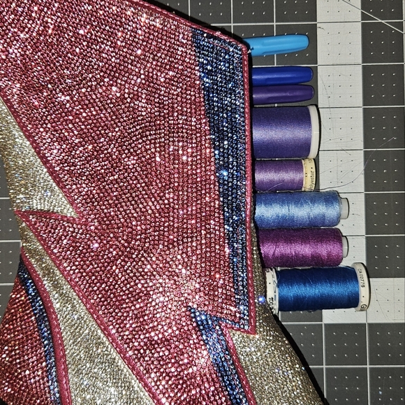 Rhinestone lightning bolt heeled boots (11M) - Picture 5 of 5